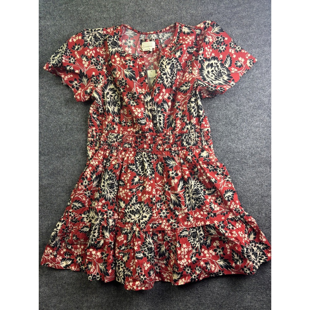 Anthropologie Red Floral Mini Dress